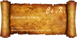 Cserna Klára névjegykártya